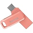 SanDisk 256GB Ultra Dual Drive Go USB Type-C Flash Drive, Peach - SDDDC3-256G-G46PC