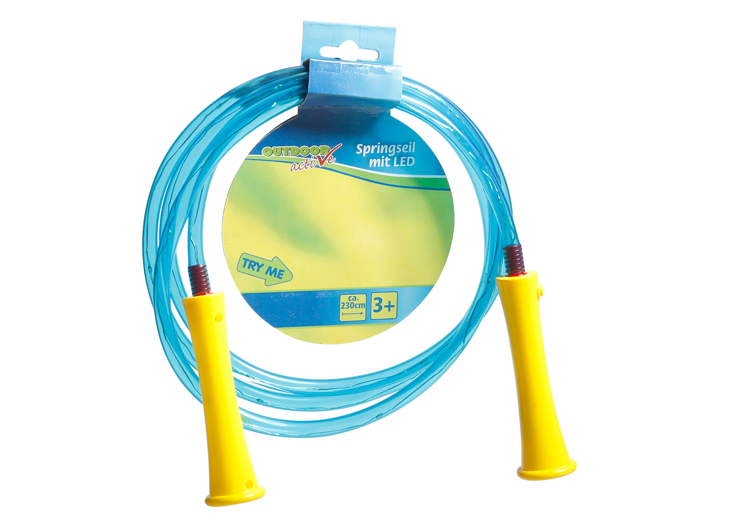 VEDES Großhandel GmbH - Ware 72203321 Outdoor Active Skipping Rope with LED, Long, Multi-Coloured