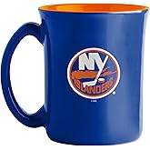Logo Brands NHL Large 15oz Two Toned Cafe Mug with Inner Color (New York Islanders)