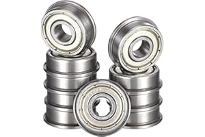 HiPicco F606ZZ Flanged Ball Bearing, ID 6mm x OD 17mm x Width 6mm Miniature Bearings, Double Metal Shielded Deep Groove Beari