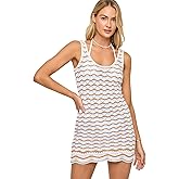 L*Space Sunchaser Dress for Women, Casual Everyday Knit Mini Dress, Versatile for Summer and Vacation, Scoop Neckline
