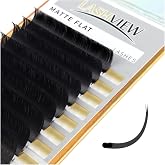 LASHVIEW Eyelash Extensions,Ellipse Flat Eyelash Extensions 0.15mm C Curl 11mm, Black,Individual Lashes,Super Matte Extremely Soft Professional Salon Use