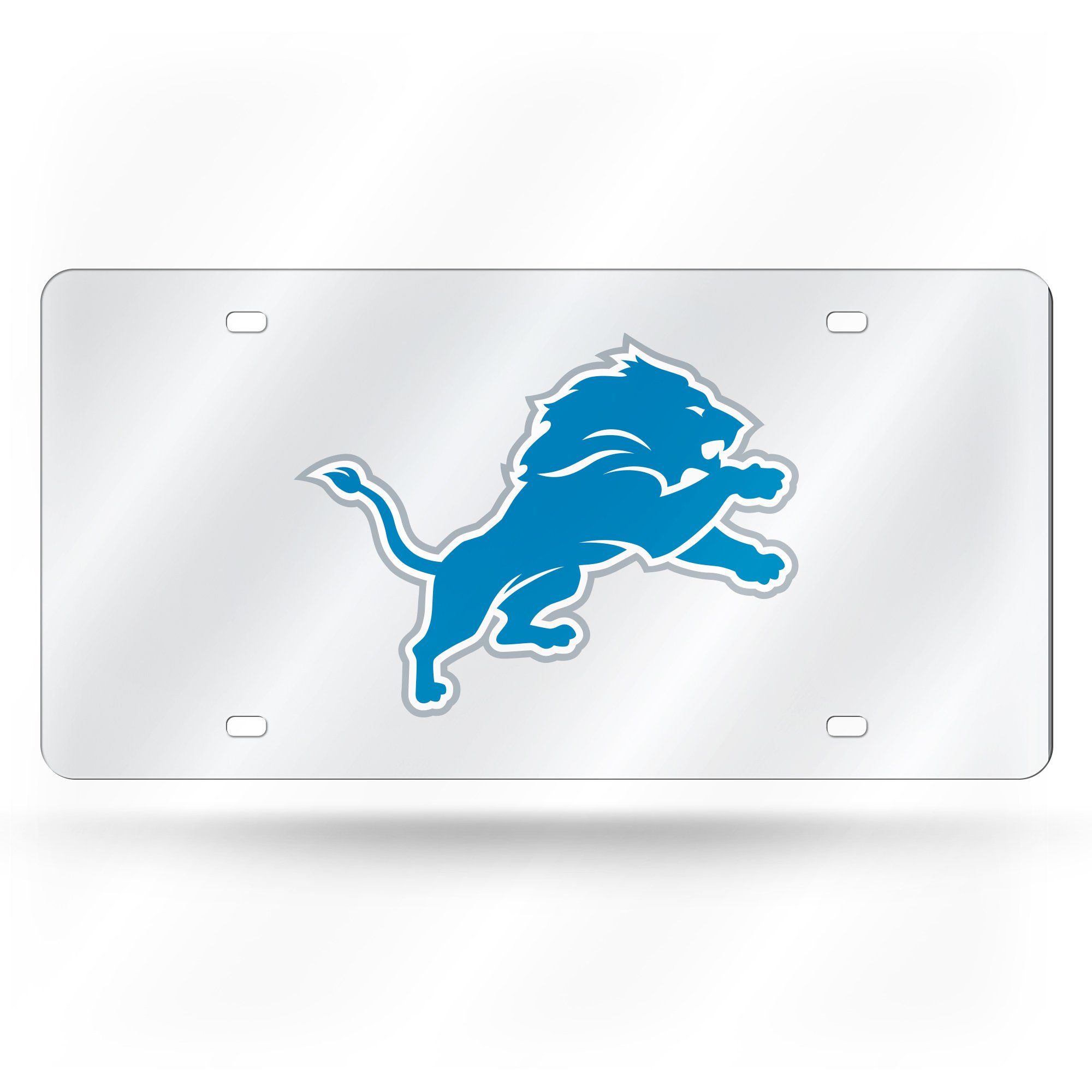 NFL Detroit Lions License PlateLicense Plate Laser Cut Silver, Team Colors, One Size Image