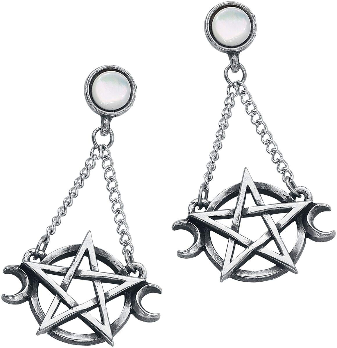 Alchemy Gothic Goddess Earring Set Silver-Coloured