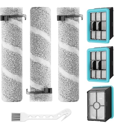 Set van 6 rolborstels en stofzuigerfilters vervangingsset compatibel