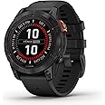 Garmin fēnix 7 Pro Solar, Multisport GPS Smartwatch, Built-in Flashlight, Solar Charging Capability, Black