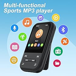 128GB MP3 Player - Clip MP3 Player with Bluetooth