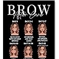 PMU Eyebrow Powder Brow Microblading Aftercare Instruction Cards - 4x6 Inches - Front and Back Stages of brow healing (Black and Grey)