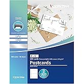VZCPYTPM Printable Postcards 4" x 6",100 Blank Post Cards for Mailing,Invitations,Custom Designs,Printer Cardstock for Inkjet & Laser Printers