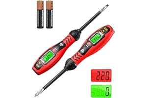 ANENG Voltage Tester with Screwdriver Electrical Tester Tool Non Contact Voltage Detector Dual Range AC 11V/30V-1000V,Live/Null Wire Electric Tester with LCD Display,Buzzer Alarm,Breakpoint Finder