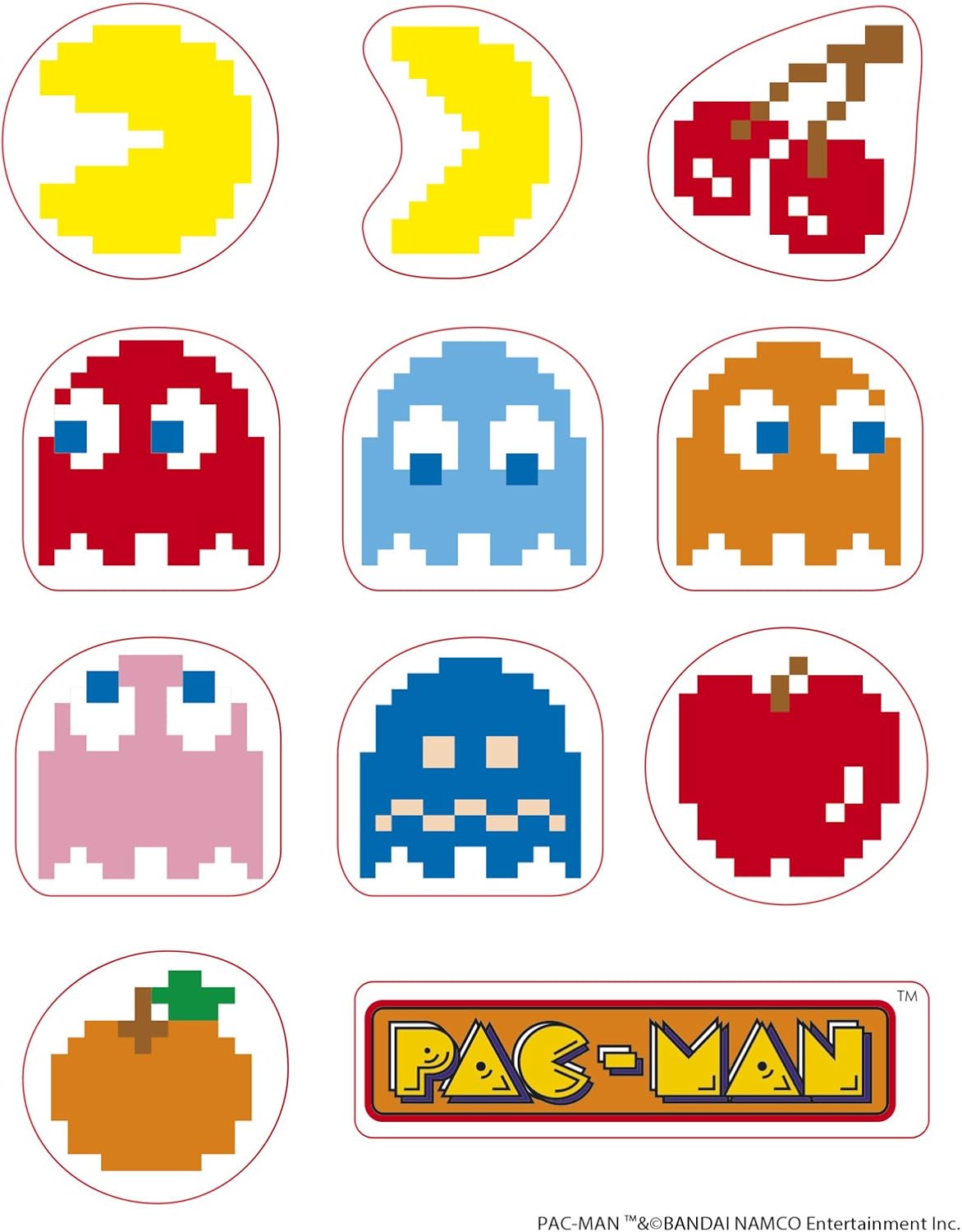 Amazon Com Abystyle Pac Man Stickers 16x11cm Labyrinth Toys Games