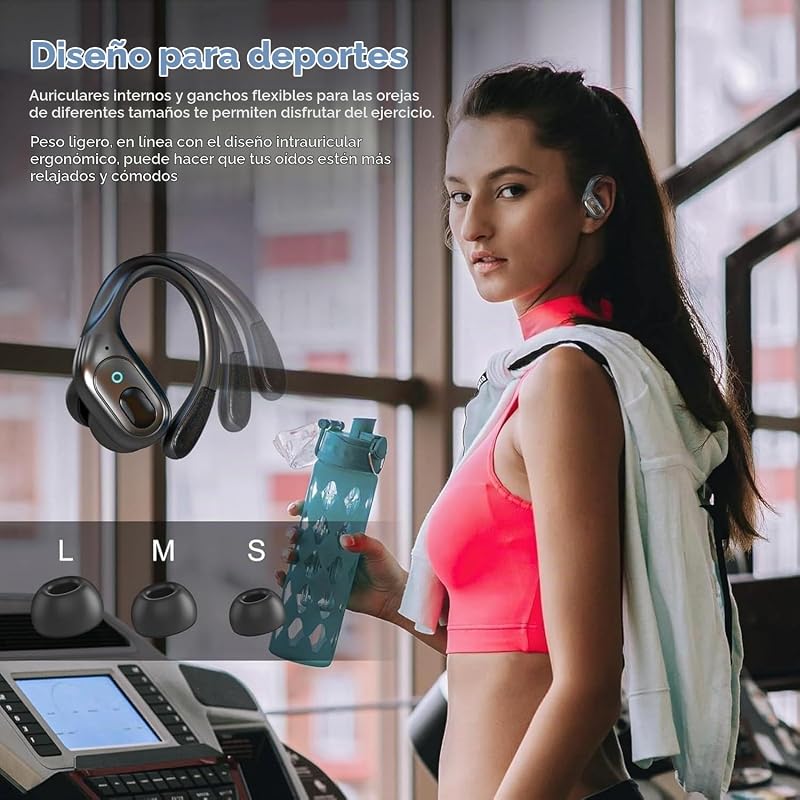Auriculares inalámbricos Bluetooth 5.4, Earbuds de cancelación de Ruido con Tiempo de reproducción de 75 Horas, Pantalla de alimentación led, Auriculares Impermeables IPX7 — foto 5 de 7
