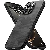 Ringke Onyx for iPhone 16 Pro Max Case, [Feels Good in The Hand] Oil & Dirt Resistant, Individual Lens Covers for Cameras, Non-Slip Enhanced Grip Lightweight Cover - Camo Black
