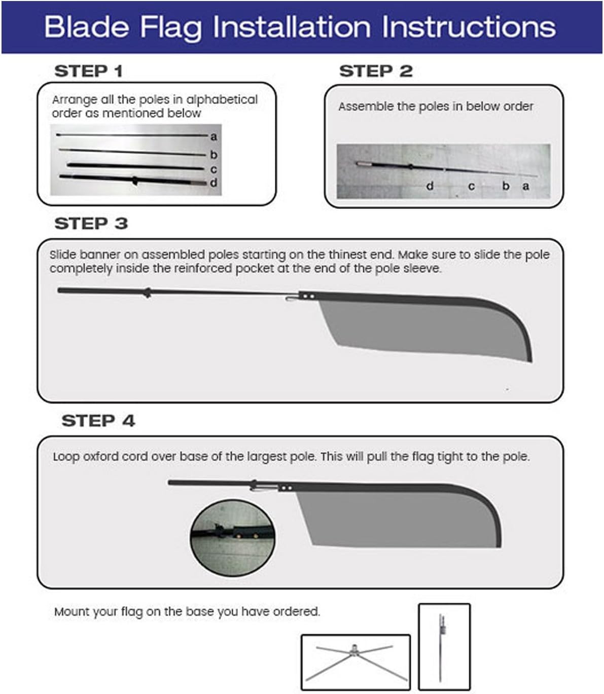 Amazon Com Banner Buzz Make It Visible Custom Blade Flag Pole Set