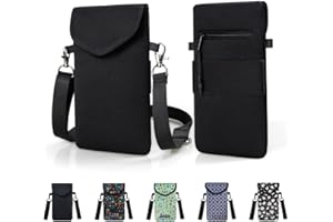 FVRYOG Neoprene Mobile Phone Sleeve Bag, for Both Men and Women, Crossbody Strap, Neck Strap, arm Strap, Suitable for iPhone 17/16/15 Pro Max
