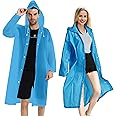 COOY Rain Coats (2 Pack) - Reusable EVA Rain Ponchos for Adults Rain Jackets Raincoats for Men Women