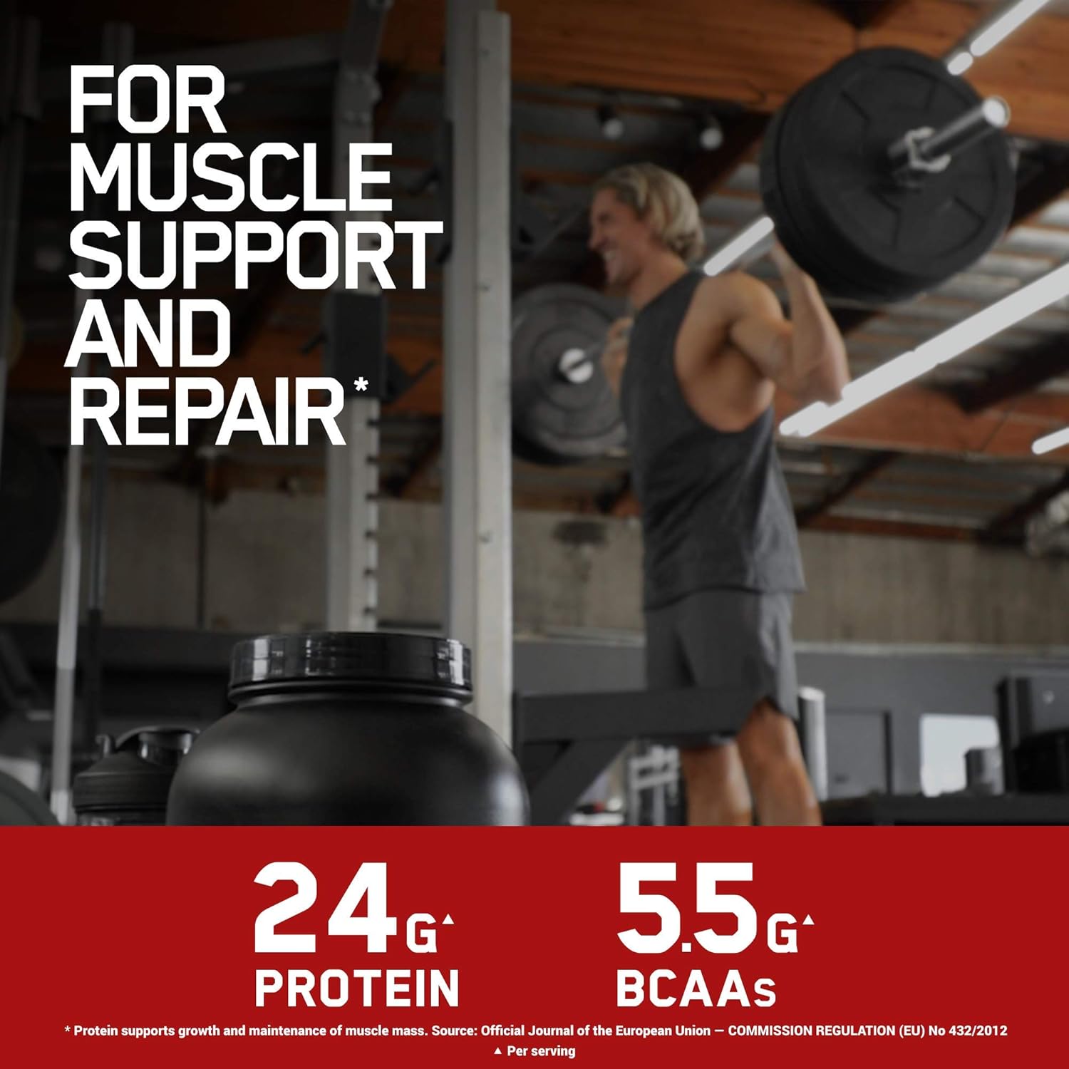 Optimum Nutrition Gold Standard 100% Whey Muscle Building and Recovery Protein Powder with Naturally Occurring Glutamine and BCAA Amino Acids - Image 4
