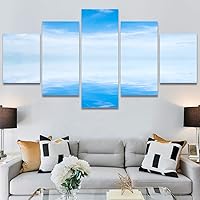 SIGNWIN 5 Panel Canvas Wall Art Modern Art Landscape Modern Multicolor Photography Relax/Calm Rocky for Home Decorations Ready to Hang - 60