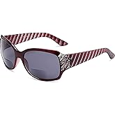 The Jazzy Bifocal Reading Sunglasses, Rhinestone Glasses, Tinted Readers for Women + 2.50 Red