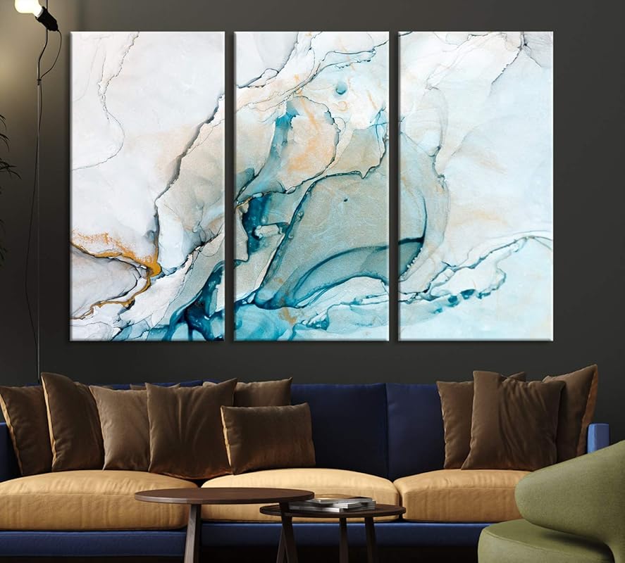 Abstract Marble Wall Art Canvas Print for