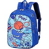 CHERUBIC Kids Toddler Cute Backpack Little Cartoon Travel Lightweight Bag Daypack For 3 Girls Boys (Basketball)
