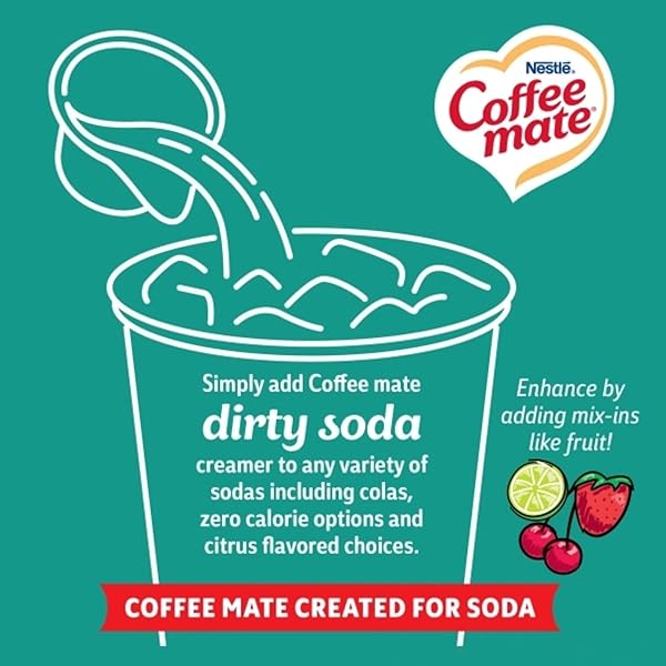 NESTLE COFFEE MATE LIQUID COFFEE CREAMER SINGLES, DIRTY SODA COCONUT LIME, 50 CT BOX