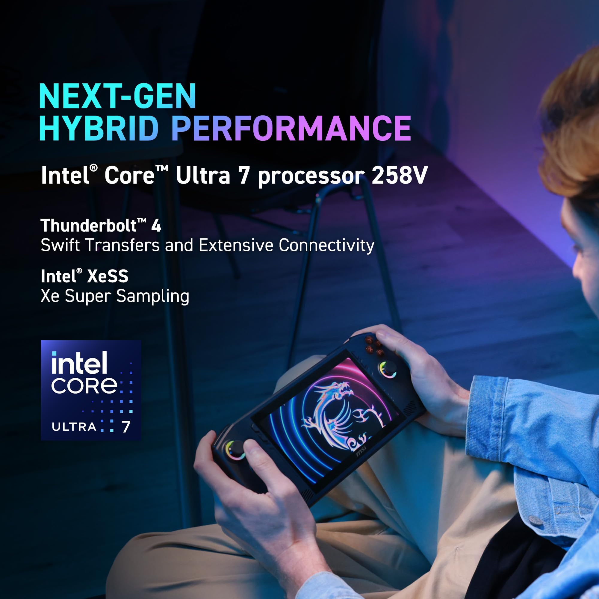 MSI Claw PC Gaming Handheld: Intel Ultra 7-258V, 8