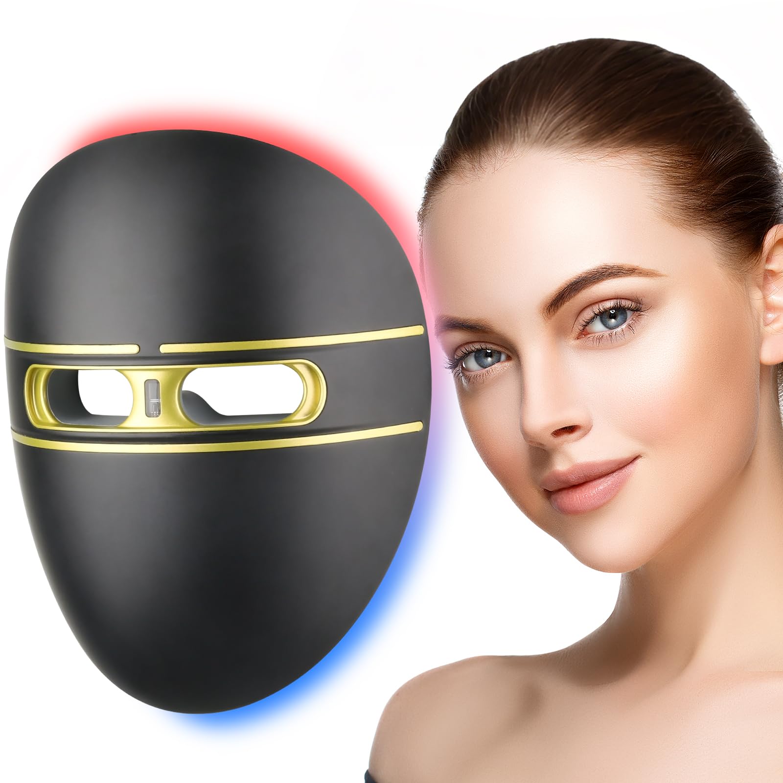Photo 1 of Pro-Grade FSA LED Light Therapy Facial Mask-Red & Blue Light Anti Aging for Face-HSA Salon Treatment for Acne, Wrinkles & Redness at Home