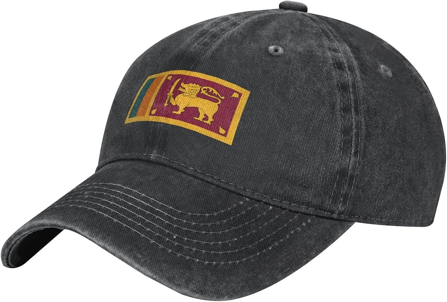 ZADPBB Flag of Sri Lanka Denim Hats Adjustable Trucker Baseball Hat for