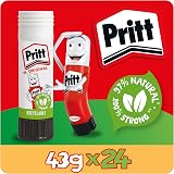 Pritt Glue Stick 24x 43g Non-Toxic Washable Strong School Office Kids Crafts view 4