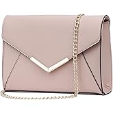 KKXIU Women Elegant Faux Leather Evening Envelope Clutch Purse Foldover Bags for Party Wedding Prom