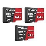 LaView 64GB Micro SD Card 3 Pack, Micro SDXC UHS-I
