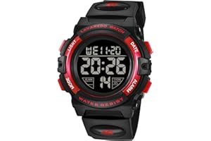A ALPS Kids Watch, Boys Watch Ages 3-15, Kids Digital Sport Outdoor Analog Watch LED 50 M Waterproof Alarm Wrist Watches with Silicone Band for Children, Boys, Girls, Kids Birthday Gift Ideas
