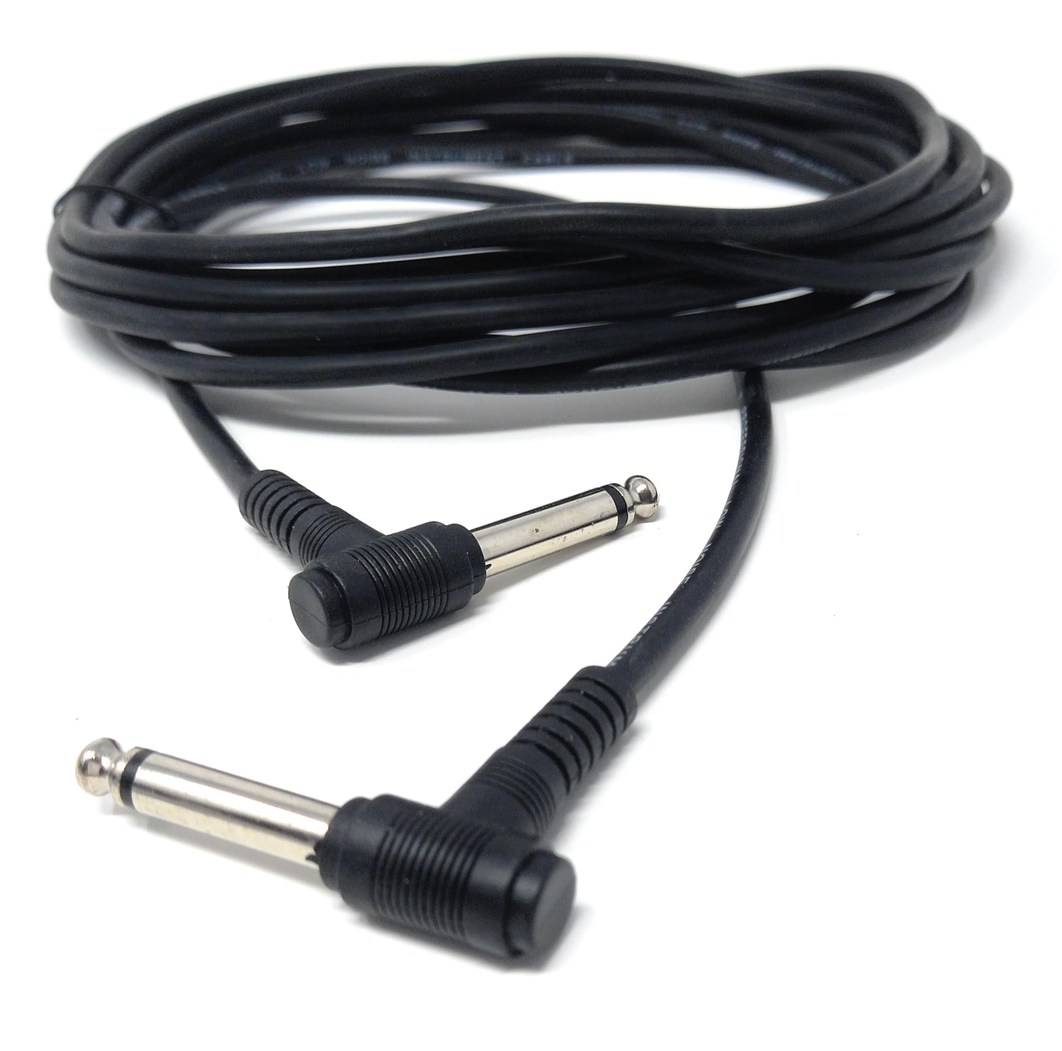 DRUT 5m 6.35mm to 6.35mm Right Angle 90 Degree Jack Audio Mono Guitar Speaker Music Instrument Cable Lead 16.5ft
