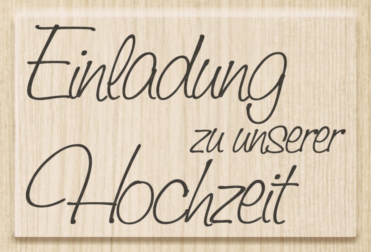 KnorrPrandell 211800002 211800002 Wooden Stamp (Wedding) Motif Size 6.5 x 4.1 cm Motif: Invitation to Our Wedding