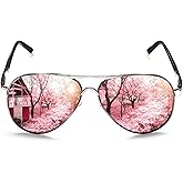 ROCKNIGHT Polarized Aviator Sunglasses for Men Women Metal Flat Top Sunglasses lightweight Driving UV400 Outdoor 58mm