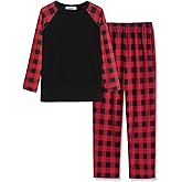 Arshiner Boys Pajamas Set Long Sleeve Sleepwear 2 Piece Pajama Set for Big Boys 6-14 Years
