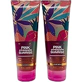 Bath & Body Ultimate Hydration Body Cream For Women 8 Fl Oz 2- Pack (Pink Pineapple Sunrise)