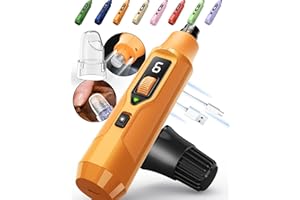 YABIFE 7-Speed Dog Nail Trimmers, Professional Dog Nail Grinder with Light - Heavy Duty Pet Nail Grinder for Dogs/Cats/Birds/Small Animals - Whisper Quiet, Single Hand Operation