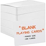 Teskyer Blank Playing Cards, Poker Size, Linen Finish, Double Sides Blank Index Flash Cards for Writing, Drawing, DIY Game Ca