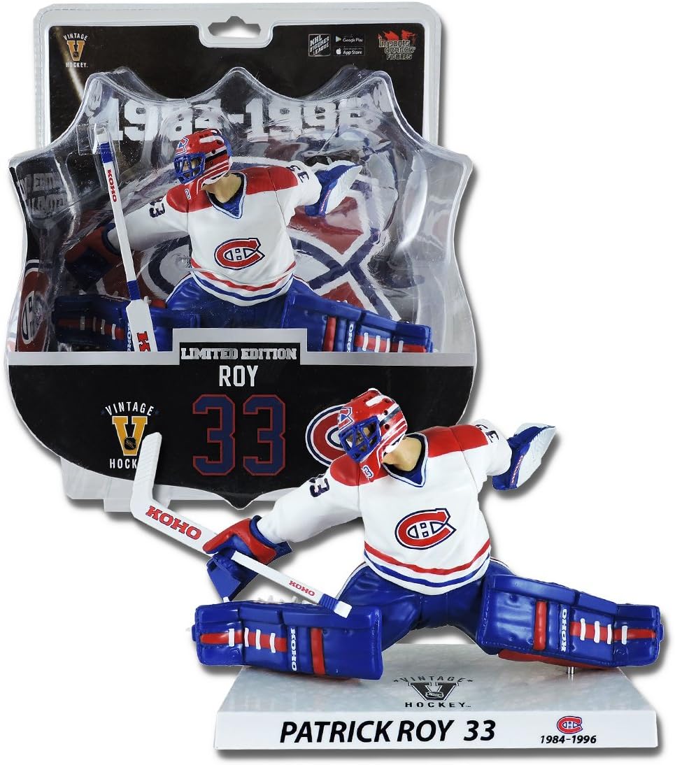 NHL Patrick Roy (Montreal Canadiens) Vintage Premium Sports Artifacts (PSA), 6" Hockey Figure