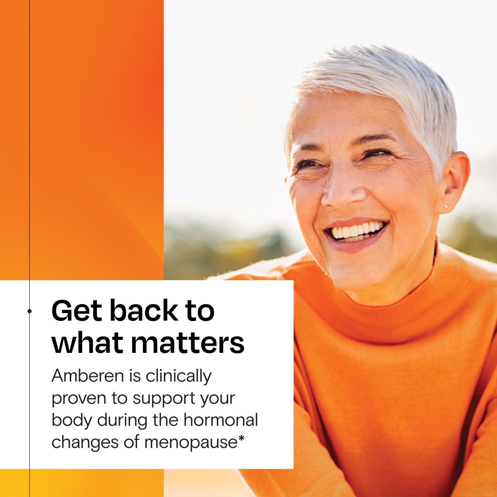 Amberen Menopause Supplement for Women, 60 Capsules, Clinically Proven, Helps Support Hormone Balance, Helps Relieve 12 Menopause Symptoms: Hot Flashes, Night Sweats, Mood Swings and More