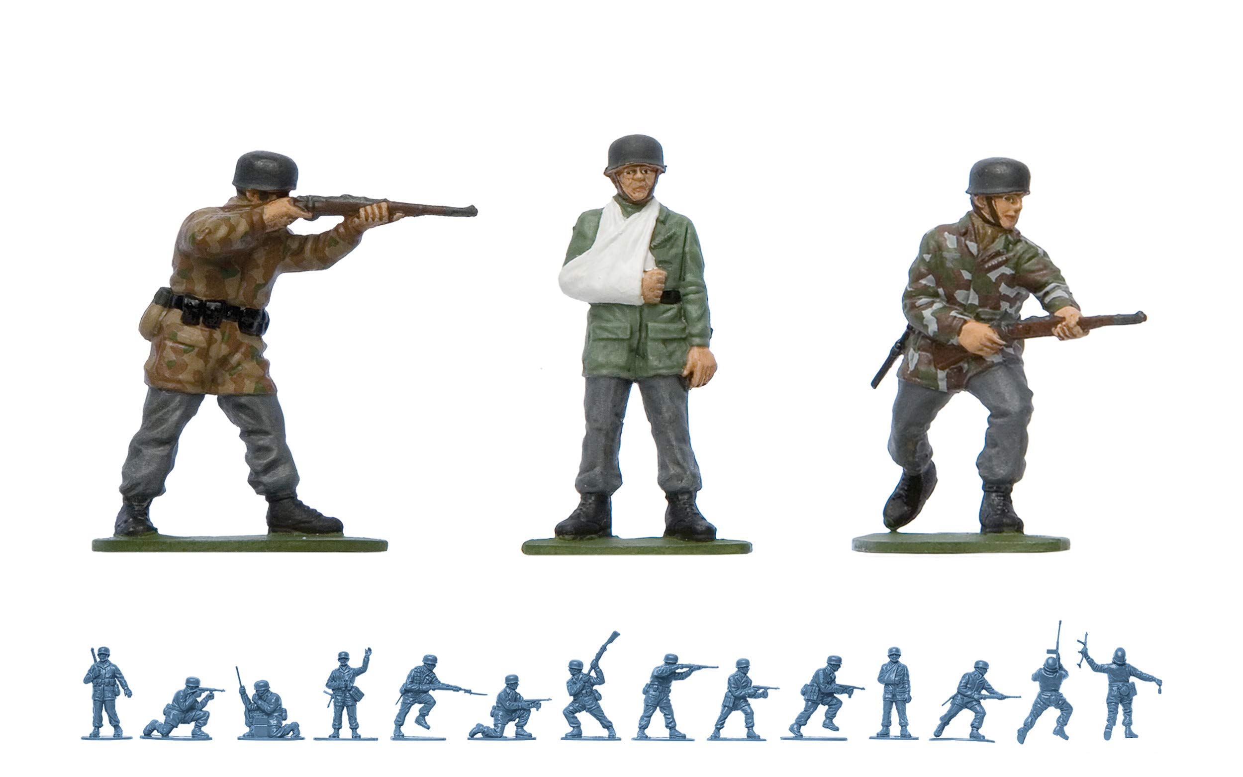 Airfix Model Figures Set - A02712V WWII German Paratroops - Model Building Kit Accessories, Plastic Model Kits for Adults & Children 8+, Set Includes 14 Unpainted Figures - Accessory for Dioramas — image 1