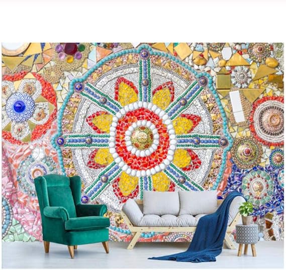 Papel tapiz de decoración interior 3d de alta calidad estilo 3D ventana