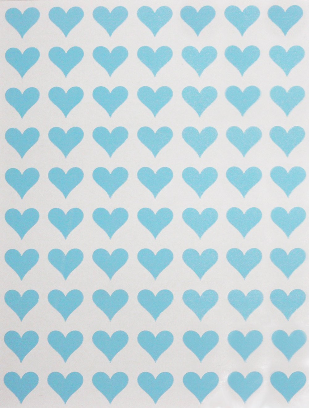 Royal Green Heart Stickers 1.3cm (13mm) Light Blue Hearts Labels for Invitation Seals, Boxes, Crafting and Scrapbooking 1050 Pack
