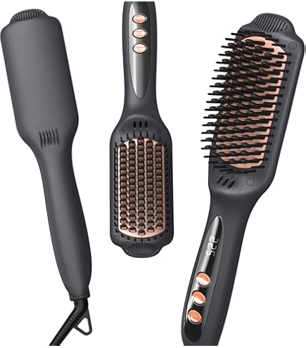 Apoke 3 In 1 Hair Dryer Brush & Straightener Brush Professional 1200W Powerful Ceramic Tourmaline Ionic One-step Hot Air Brush 3 HEAT 2 Speed Hair Prices | Shop Deals Online - View #5