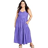 City Chic Women's Plus Size Bailey Sweetheart Neck Tier Dress