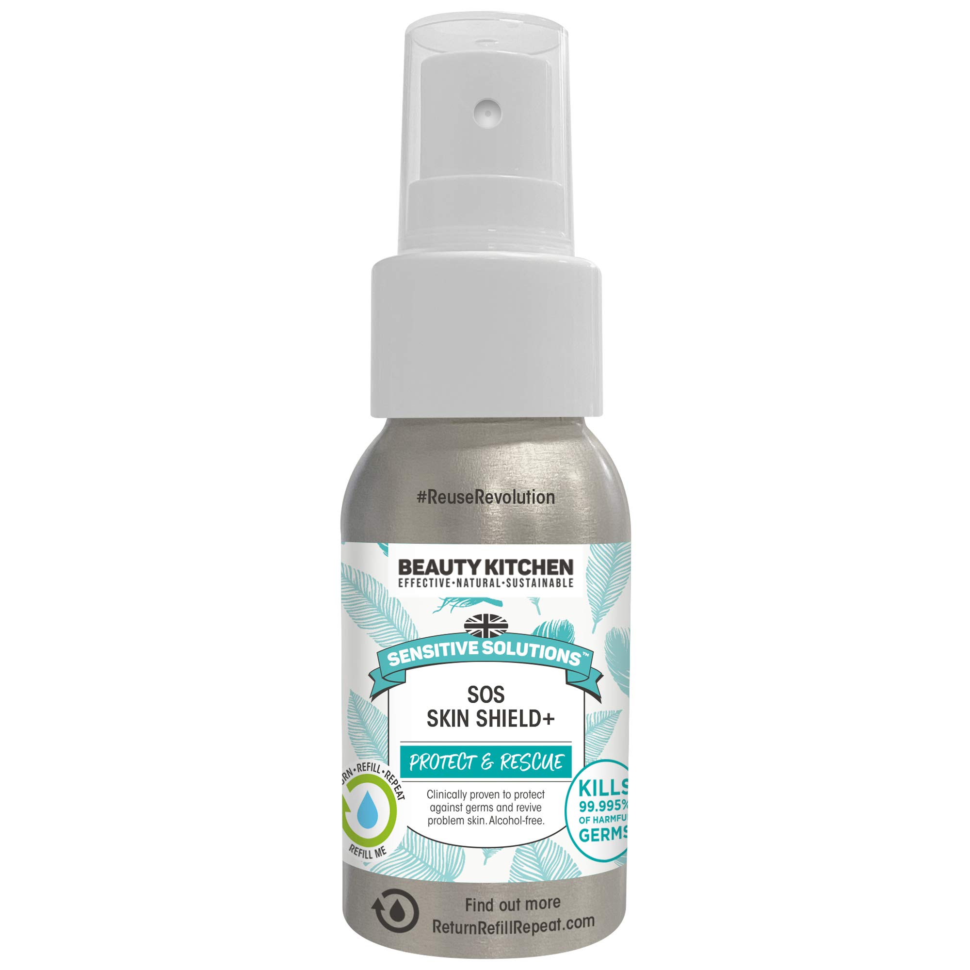 Beauty Kitchen - The Sustainables Sensitive Solutions SOS Skin Shield+ 50ml - Protective Skin Shield - Specifically for Sensitive Skin - Soothes and Calms Irritation - Skincare Essential