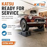 KATSU Tools Extra Wide Plastic Car Ramps 2 Piece Heavy Duty Garage Ramps view 3