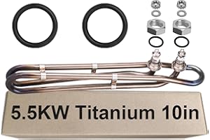 Dgqtrx 5.5kw Titanium Hot Tub Heater Element for Balboa Spa Heater Element，Flo-Thru Universal Hot Tub Heater Replacement Elem